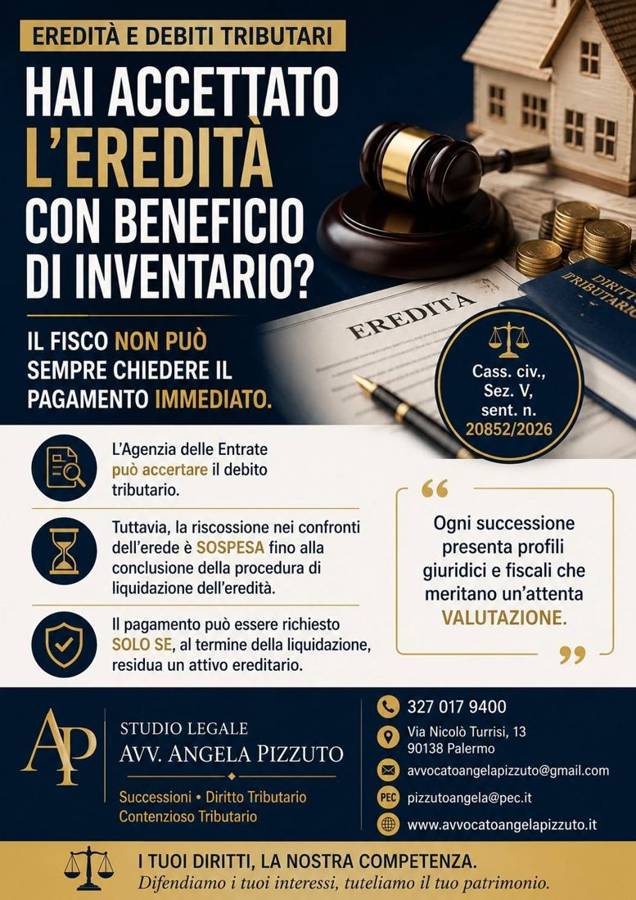 Hai accettato l'eredità con beneficio di inventario